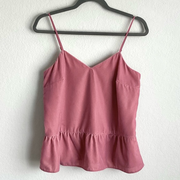 J. Crew Tops - \J. Crew\ Velvet Peplum Top in Pink